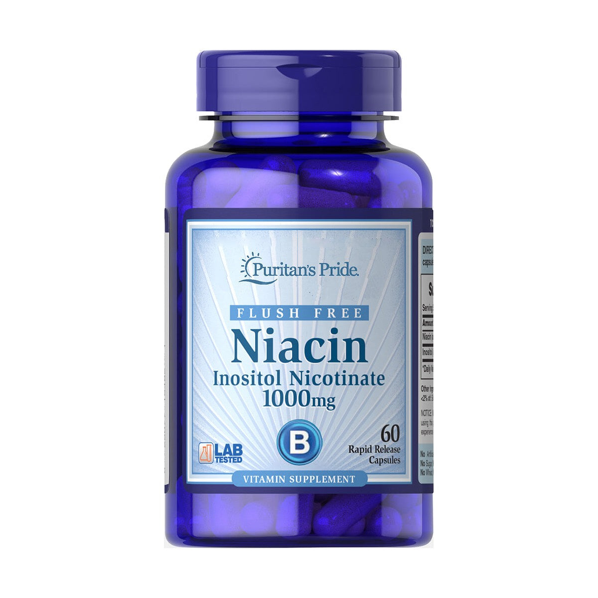 Puritan's Pride, Flush Free Niacin Inositol Nicotinate 1000 mg – HOLA ...