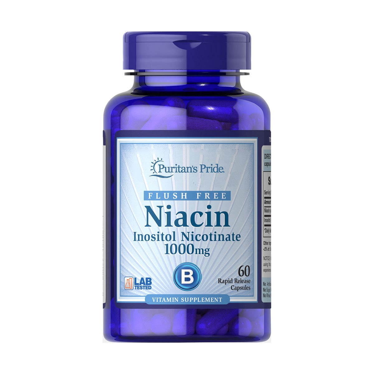 Puritan's Pride, Flush Free Niacin Inositol Nicotinate 1000 mg