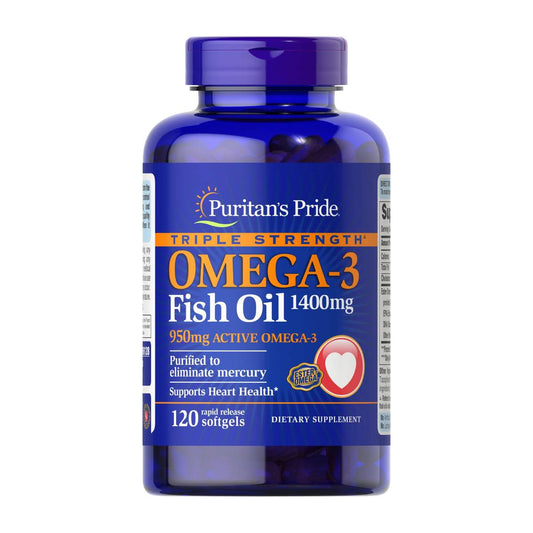 Puritan's Pride, Triple Strength Omega-3 Fish Oil 1400 mg (950 mg Active Omega-3)