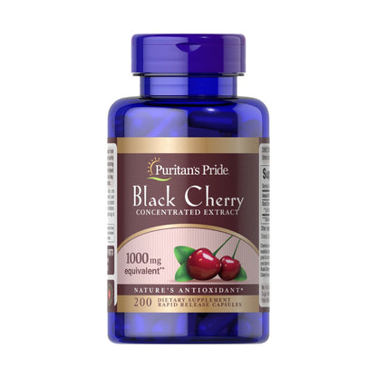 Puritans Pride, Extracto de cereza negra 1000 mg