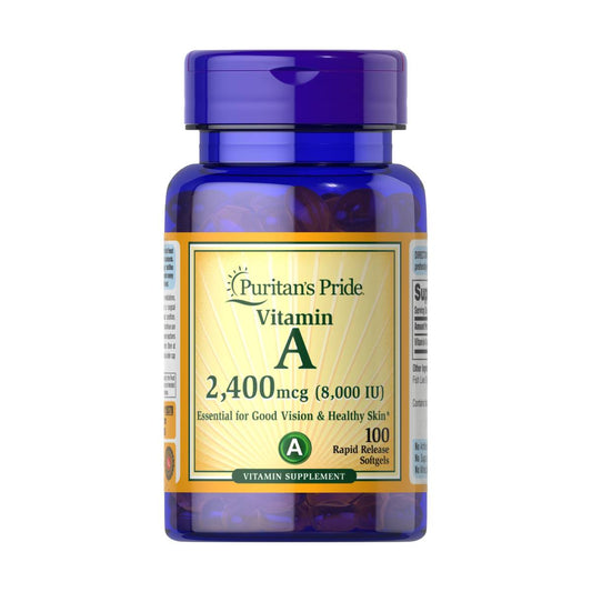 Puritan's Pride, Vitamin A 8,000 IU (2,400 mcg)