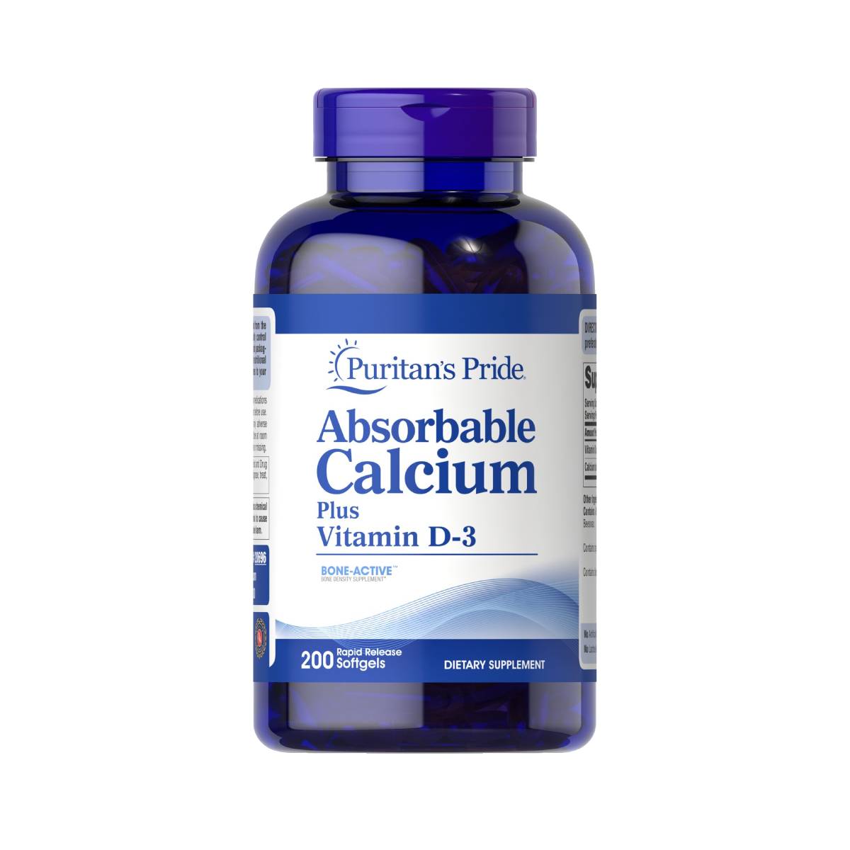 Puritan's Pride, Absorbable Calcium 1300 mg  Plus Vitamin D-3 25 mcg