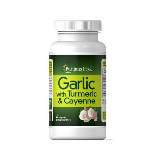 Puritan's Pride, Garlic with Turmeric & Cayenne 600 mg