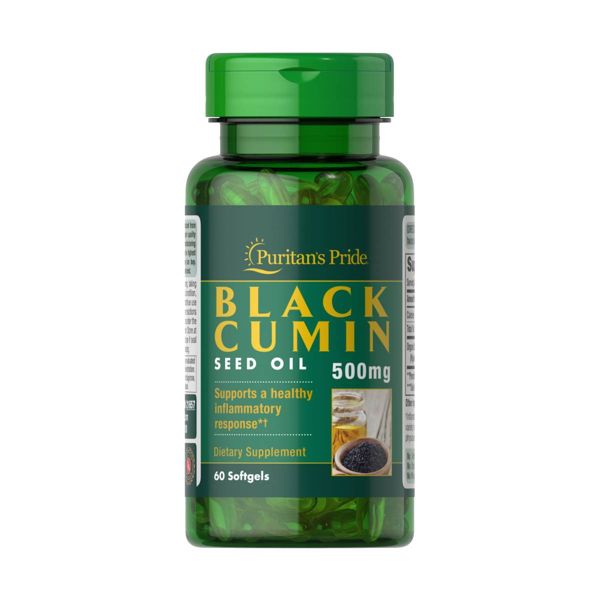 Puritan's Pride, Black Cumin Seed Oil 500 mg, Puritans Pride, Aceite de Semilla de Comino Negro 500 mg