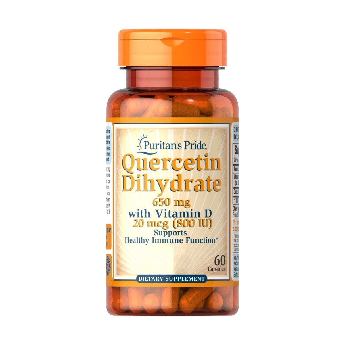 Puritan's Pride, Quercetin Dihydrate 650mg with Vitamin D 800IU