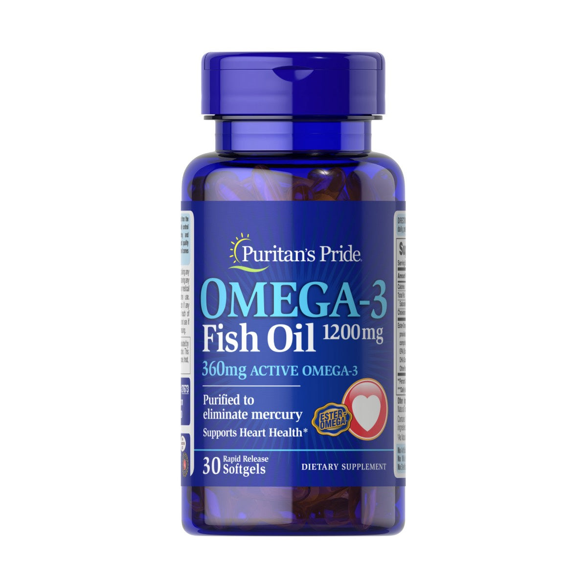 Puritan's Pride, Omega 3 Fish Oil 1200 mg (360 mg Active Omega-3)