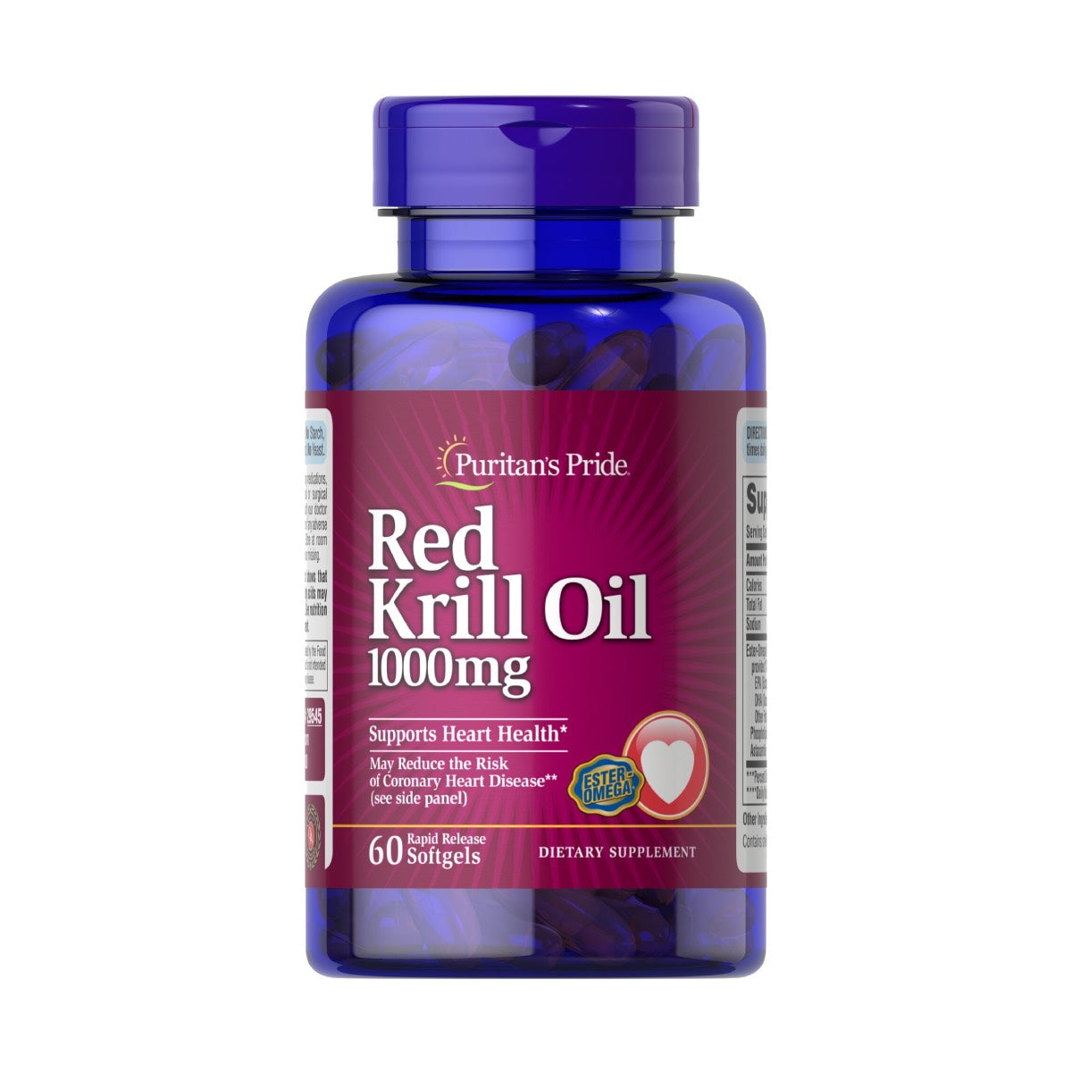 Puritan's Pride, Red Krill Oil 1000 mg (170 mg Active Omega-3)