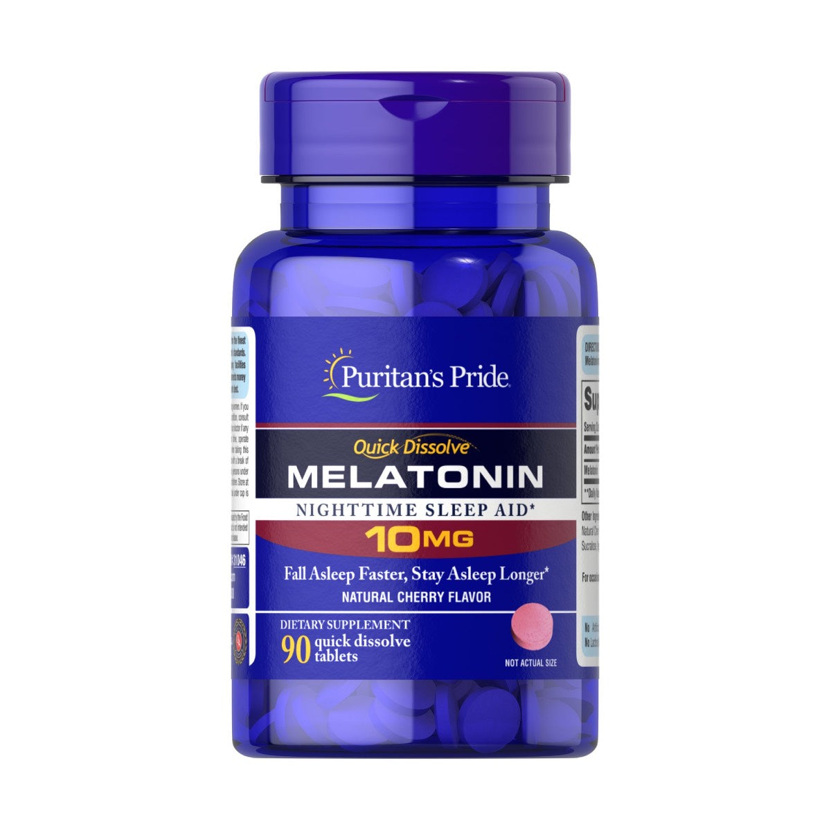Puritans Pride, Disolución rápida Melatonina 10 mg