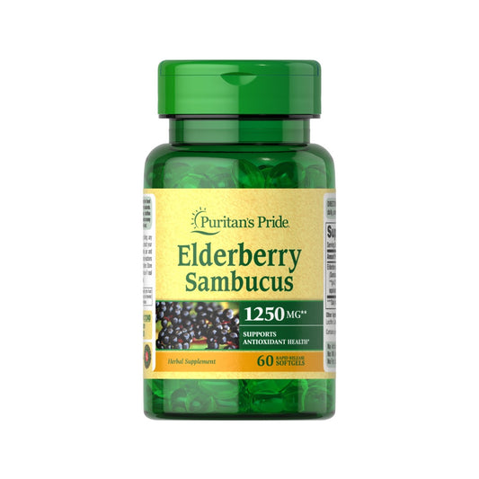 Puritan's Pride, Elderberry Sambucus 1250 mg