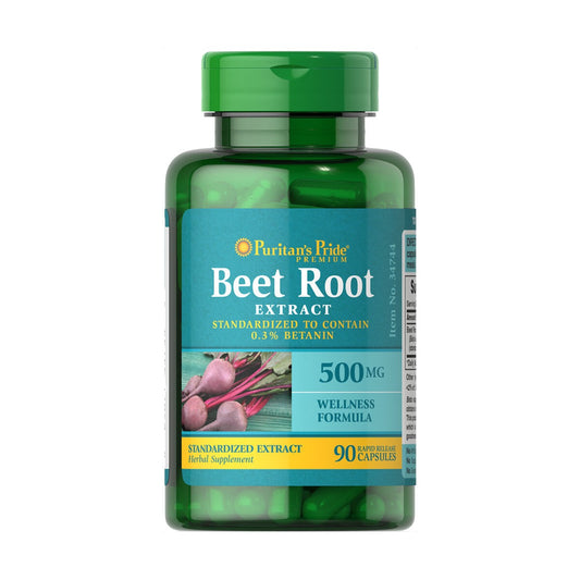 Puritan's Pride, Beet Root Extract 500mg | Puritans Pride, Extracto de raíz de remolacha 500 mg