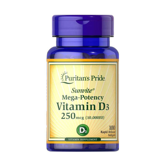 Puritan's Pride, Vitamin D3 250 mcg (10,000 IU)