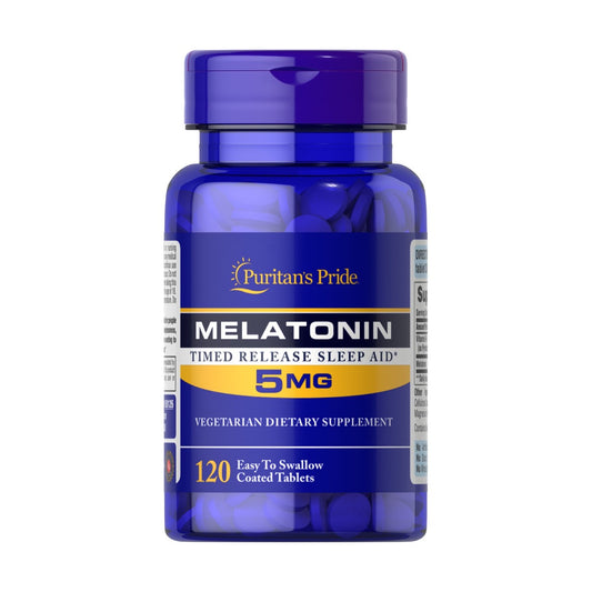 Puritan's Pride, Timed Release Melatonin 5 mg with B-6