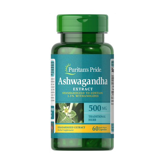 Puritan's Pride, Ashwagandha Standardized Extract 500 mg