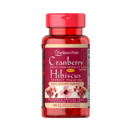Puritan's Pride, Cranberry Fruit Concentrate Plus Hibiscus Extract 6250 mg / 50 mg