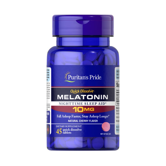Puritan's Pride, Quick Dissolve Melatonin 10 mg