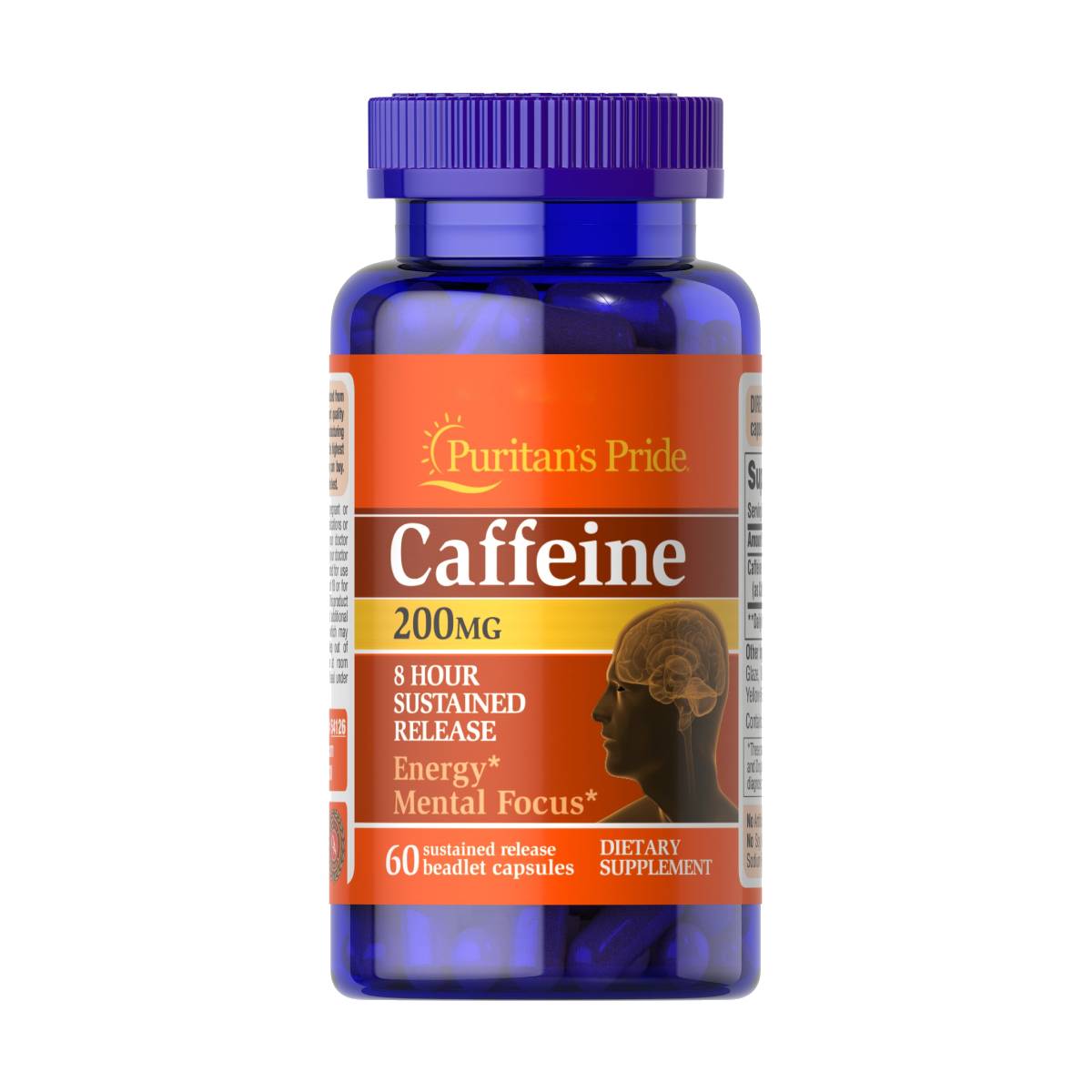 Puritan's Pride, Caffeine 200 mg 8-Hour Sustained Release