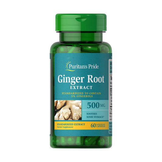 Puritan's Pride, Ginger Root Standardized Extract 500 mg