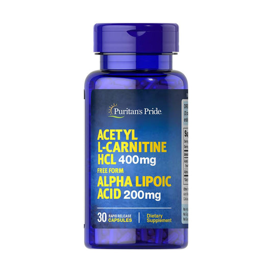 Puritan's Pride, Acetyl L-Carnitine Free Form 400 mg with Alpha Lipoic Acid 200 mg